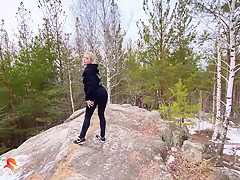 Blonde Blowjob Dick And Hard Pussy Fuck In The Forest