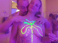 Body Painting In The Black Light