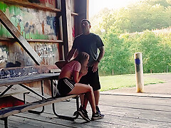 Homemade Outdoor Public Sex On Covered Bridge Next To Busy Highway