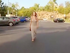 Incredible Amateur video with Brunette, Public scenes