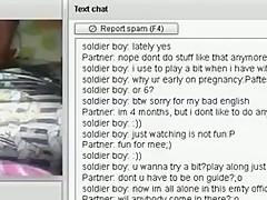 Pregnant girl has cybersex with a stranger on chat roulette