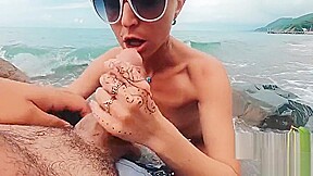 Blonde With A Cool Ass Gets Fucked On The Beach With Cherry Aleksa